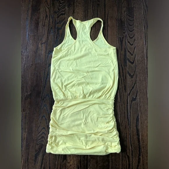 Michael Stars Women’s XS Racerback Scoop Neck Mini Dress w/Side Ruched Skirting - Picture 7 of 8